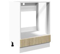 Armario de horno madera contrachapada color roble 60x46x81,5 cm