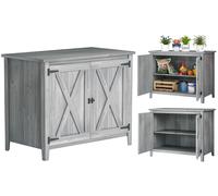 Armario de jardín Outsunny, de madera, para herramientas, resistente a la intemperie, 110x60x88,5 cm, cobertizo para herramientas