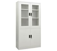 vidaXL Armario de oficina de acero gris claro 90x40x180 cm