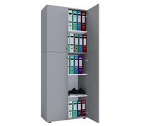 Gabinete de oficina con 5 compartimentos | moderno gabinete de archivo con puertas giratorias | Dimensiones aprox. B. 70 x H. 184 x D. 40 cm – Lona 5 compartimentos