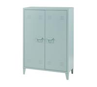 Armario de oficina oripää con 2 estantes regulables acero 110x75x33 cm - azul grisáceo [en.casa]