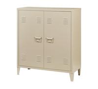 Armario de oficina oripää con estante regulable acero 90x80x33cm - camello [en.casa]