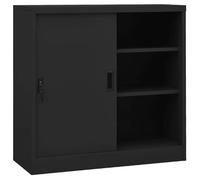 vidaXL Armario de oficina puerta corredera acero antracita 90x40x90cm