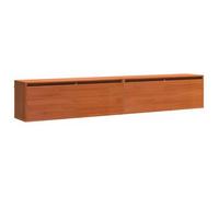 Armario De Pared Con Estante Marrón Cera Madera De Pino Macizo Vidaxl