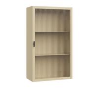 Armario de pared zundert puerta de vidrio 60x35x15 cm - color camel [en.casa]