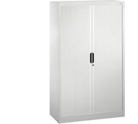 Armario de persiana con persiana horizontal C+P, H x A x P 1660 x 1000 x 420 mm, 3 baldas, 4 pisos de archivadores