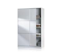 duehome - Armario de puertas correderas 120x200 cm Show Glossy white