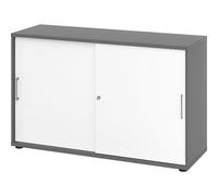 Armario de puertas correderas H x A x P 748 x 1200 x 400 mm, 2 pisos de archivadores