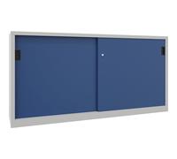 Armario de puertas correderas Pavoy, altura 1000 mm, puertas de chapa maciza