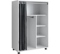 Armario de ropa Vicco Doros Blanco 100 x 146.6 cm abierto, con ruedas, Model 40636