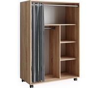 Armario de ropa Vicco Doros Sonoma 100 x 146.6 cm abierto, con ruedas, Model 40637