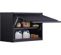 Armario de taller para pared, 77 x 31,8 x 50 cm. Armario colgante con capacidad total de 108 kg (2 estantes). Armario de taller fabricado con placa de acero SPCC de 0,6 mm de grosor. Ideal como armari