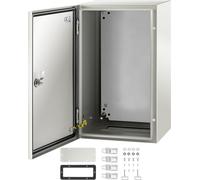 Armario eléctrico de acero al carbono, caja de distribución industrial de 50x30x25 cm. Caja de conexión IP66 y NEMA, resistente al agua. Ideal para fábricas, obras, centros comerciales, etc.