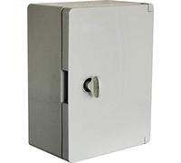 Armario eléctrico de plástico ABS 500 x 400 x 245 cm de CETINKAYA, resistente al agua, incluye placa base sólida y kit de montaje completo, disponible en blanco roto