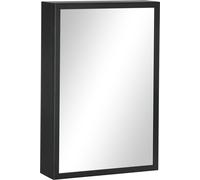 Armario espejo Kleankin, armario de baño con 3 estantes, armario de medicinas, armario de pared para dormitorio, color , 40 x 12 x 60 cm
