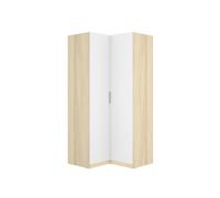Armario esquinero emax 2 puertas blanco/natural 203,5x95x97 cm