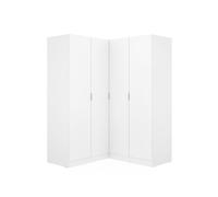 Armario esquinero essen 4 puertas batientes blanco 184x133x131 cm