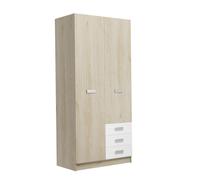 Armario essenza con 2 puertas batientes y 3 cajones | puccini-andersen | 94,8 x 207,6 x 50 cm