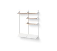 Armario Estante 3 Roble/ Blanco