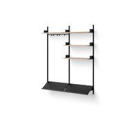 Armario Estante 3 Roble/ Negro