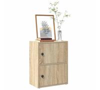 Armario genérico para libros de madera de ingeniería roble Sonoma 40x24x52 cm, estante con puerta para almacenamiento de libros, mueble biblioteca con varios estantes y puerta flexible a la izquierda
