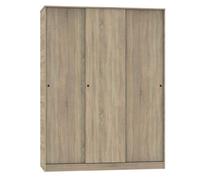 Armario grande tibet con 3 puertas correderas roble cambrian, blanco mate o roble y blanco 150x200cm