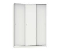 Armario grande tibet con 3 puertas correderas roble cambrian, blanco mate o roble y blanco 150x200cm