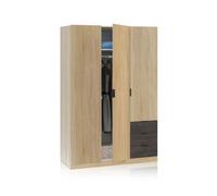 duehome - Armario Hexa 3 puertas 3 cajones Canadian oak - rust