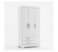 Armario juvenil con cajones manaos, blanco , 82,5 x 46,5 x 185 cm , armario ropero pequeño de 80 cm con cajones y estantes, armarios pequeños, armarios percheros, armarios juveniles 46 cm