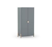 Armario juvenil de 2 puertas en verde salvia y oak soft 92,5x180 cm misty dawn verde salvia - oak soft 92,5 x 180 x 45 cm