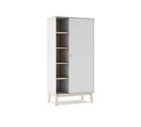 Armario juvenil misty breeze blanco - oak soft 90 x 181 x 52 cm