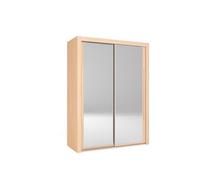 Armario kyros 150x201cm 2 puertas correderas con espejo roble - conforama