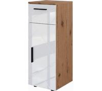 Armario mediano Vicco Irma Blanco brillo intenso/roble dorado 30 x 81 cm, Model 40507