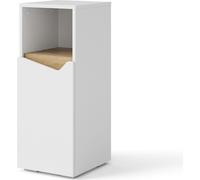Armario mediano Vicco Marelle Blanco/Artesano 30 x 74.5 cm con puerta y compartimento abierto, Model 40825