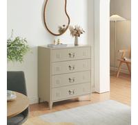 Armario metálico "Hämeenlinna" con 4 cajones, acero, 80 x 40 x 92 cm, color beige