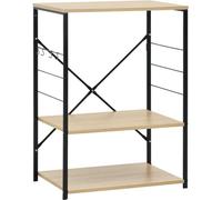 Armario microondas madera ingeniería negro roble 60x39,6x79,5cm