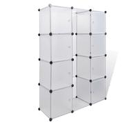 Armario modular con 9 compartimentos blanco 109x36,5x143 cm