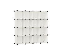 Armario Modular de 16 Cubos Blanco Crema