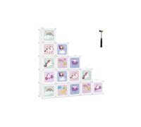 Armario Modular Infantil de 16 Cubos 123 x 31 x 123 cm Blanco