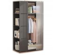 Armario modular plegable, perchero, armario para ropa, de metal, 163x45x71 cm