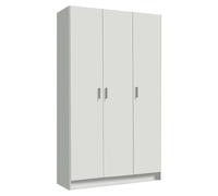 Armario multifuncional de 109x37x180 cm con 3 puertas y estantes ajustables, color blanco, ideal para zapatos