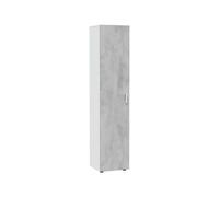 Armario multiusos 1 puerta blanco - cemento 41 x 182 x 37 cm