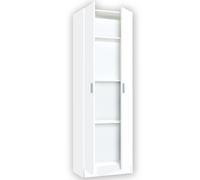 Habitdesign Armario auxiliar multiusos 2 puertas 3 estantes 180x59x37 cm Blanco mate