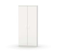 Armario multiusos escobero 1 estante superior regulable en altura blanco melamina 180x80x35 cm