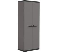 Armario multiusos Più, con 3 estantes ajustables, dimensiones 68 x 39 x 166 cm, capacidad de carga de 15 kg por estante, color gris antracita y