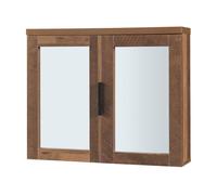 Armario mural namsskogan con espejo para baño 50x60x15cm - nogal [en.casa]