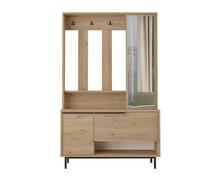 Armario ocean, de estilo moderno, medidas 178x112x36 cm, con 2 puertas y 4 estantes.