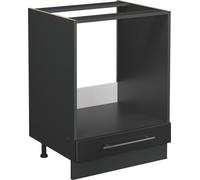 Armario para horno empotrado Vicco Fame-Line Antracita alto brillo 60 cm sin encimera, Model 56744