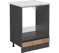 Armario para horno empotrado Vicco R-Line Roble dorado 60 cm J-Shape ET Mármol, Model 45469
