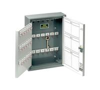 Armario para llaves Burg-Wächter modelo 6700/74, dimensiones 330 x 245 x 85 mm, con 2 puertas y cerradura de cilindro. Número de ganchos: 74